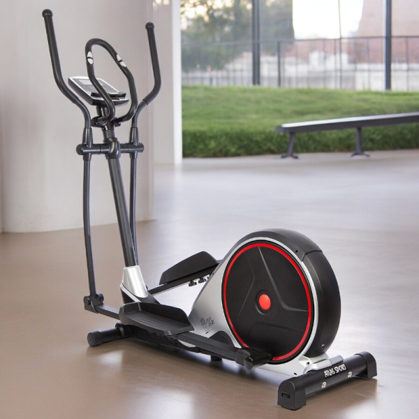 Эллиптический электрический тренажер Черный-серебристый / Укрепляет здоровье и физическую форму